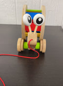 secondhand Hape Walk-A-Long Snail Toddler Wooden Pull Toy