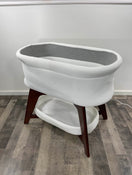 Shop TruBliss Evi Smart Bassinet with Smart Technology, White with Walnut Base at Goodbuygears