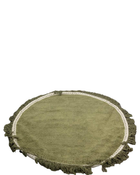 Shop Safavieh Easy Care Round Rug, Handmade Border Tassel, Green & Ivory at Goodbuygears