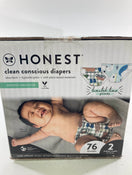 used Honest Company Club Box Diapers, Size 2, 76 Count