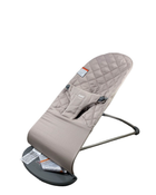 Shop BabyBjorn Bouncer Bliss, Sand Gray Cotton Classic Quilt, Dark Gray Frame at Goodbuygears