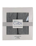 used Comfy Cubs Easy Zipper Swaddles 2pack, Large Grey