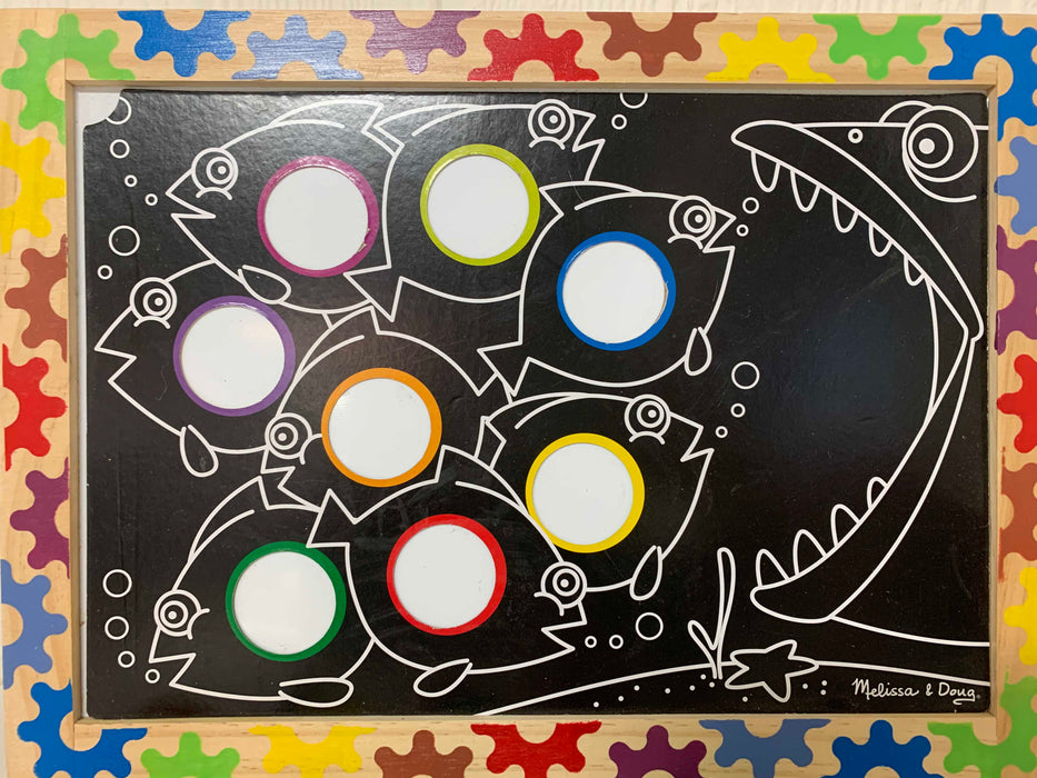 secondhand Melissa & Doug Switch and Spin Magnetic Gear Board