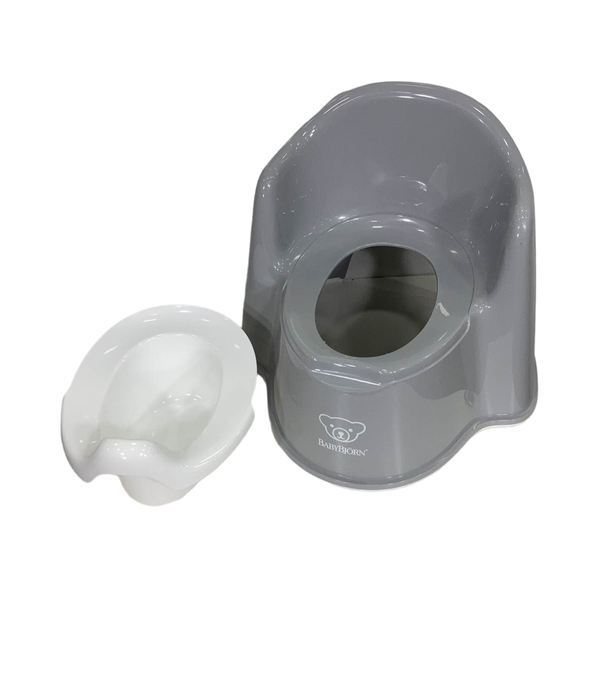 secondhand BabyBjorn Potty Chair, Gray/White
