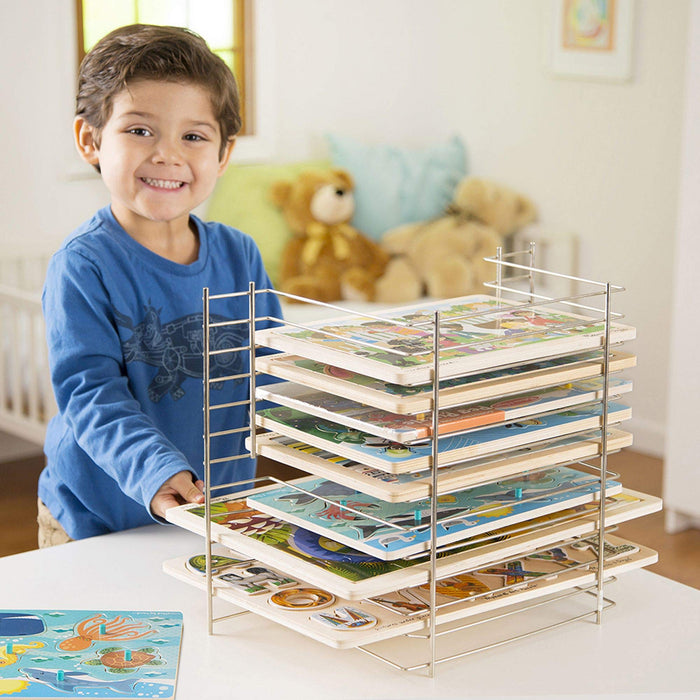Melissa & Doug Deluxe Wire Puzzle Storage Rack
