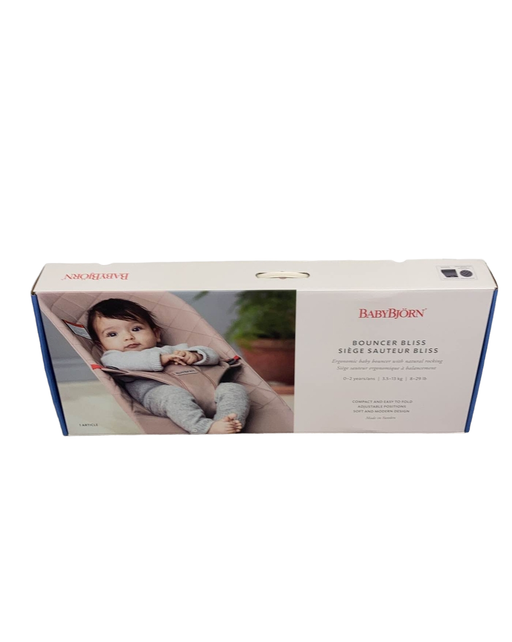 Shop BabyBjorn Bouncer Bliss, Dark Gray Frame, Anthracite Cotton Classic Quilt at Goodbuygears