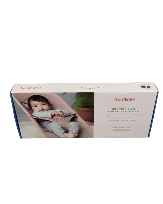 Shop BabyBjorn Bouncer Bliss, Dark Gray Frame, Anthracite Cotton Classic Quilt at Goodbuygears