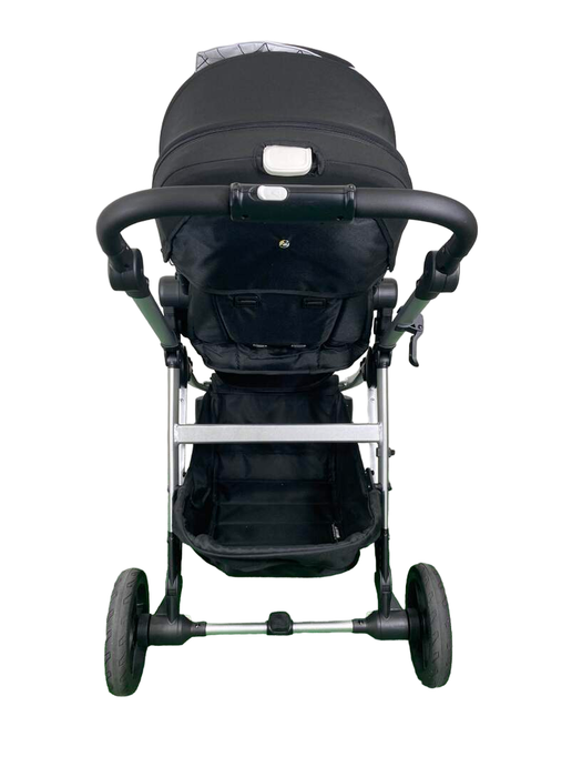 Shop Mockingbird Single to Double 2.0 Stroller, Silver with Black Leather, 2023, Windowpane, Black at Goodbuygears