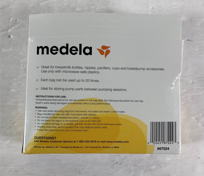 secondhand Medela Quick Clean Micro Steam Bags, Box of 5