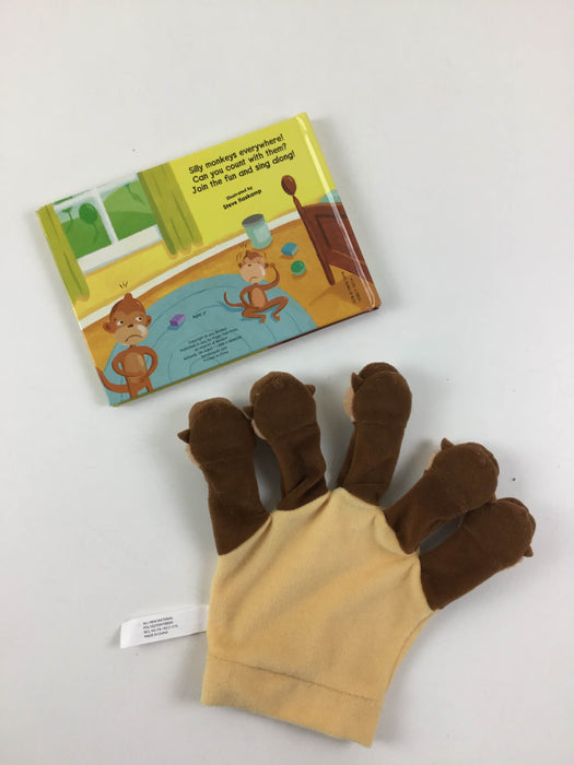 secondhand 5 Little Monkeys Book And Puppet