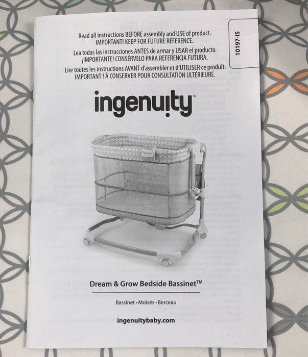 used Ingenuity Dream & Grow Bedside Bassinet, Dalton