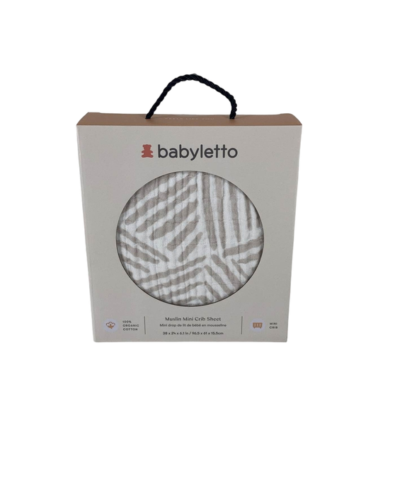 Shop Babyletto Muslin Mini Crib Sheet, Oat Stripe at Goodbuygears
