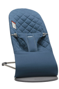Shop BabyBjorn Bouncer Bliss, Dark Gray Frame, Midnight Blue Cotton Classic Quilt at Goodbuygears