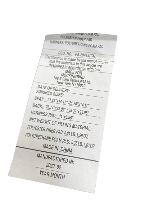 Shop Mockingbird 2nd Seat Kit with Extendable Canopy, 2023, Sea, Windowpane, Silver with Penny Leather at Goodbuygears