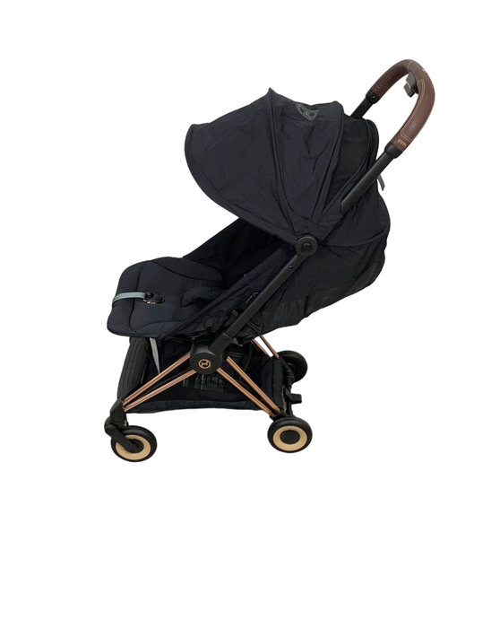Shop Cybex Coya Stroller, 2023, Rose Gold, Sepia Black at Goodbuygears