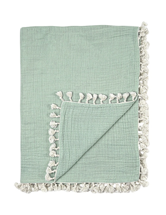 Shop Crane Baby 6 Layer Muslin Blanket, Evergreen at Goodbuygears