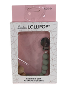 Shop LouLou Lollipop Pacifier Clip, Colour Block, Sage Green at Goodbuygears