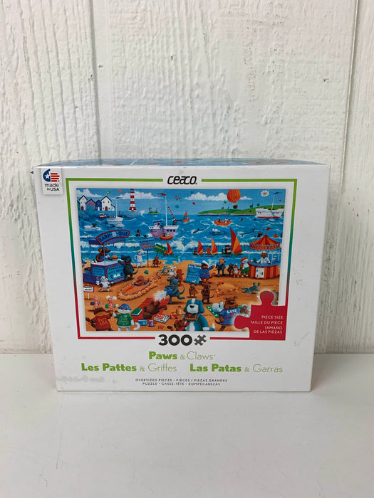 secondhand Ceaco 300 Piece Puzzle, Paws and Claws - Cars and Dogs