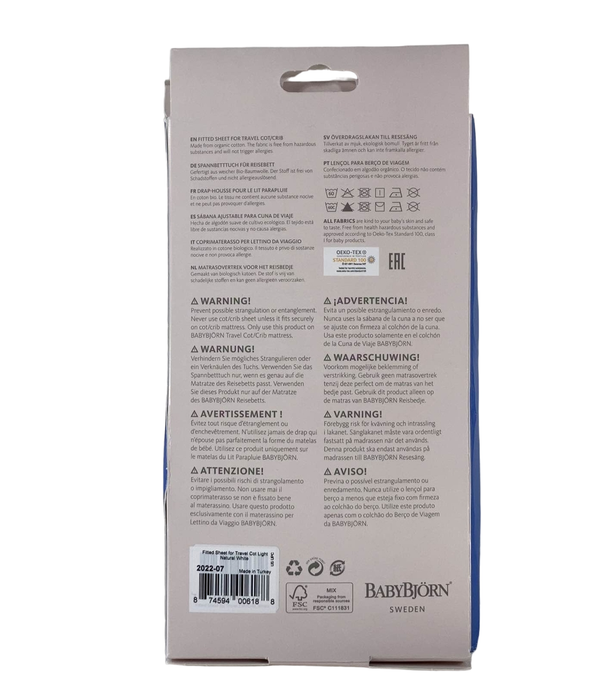 Shop BabyBjorn Travel Crib Fitted Sheet, Natural White at Goodbuygears