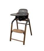 used Bugaboo Giraffe High Chair Complete, Warm Wood And Gray