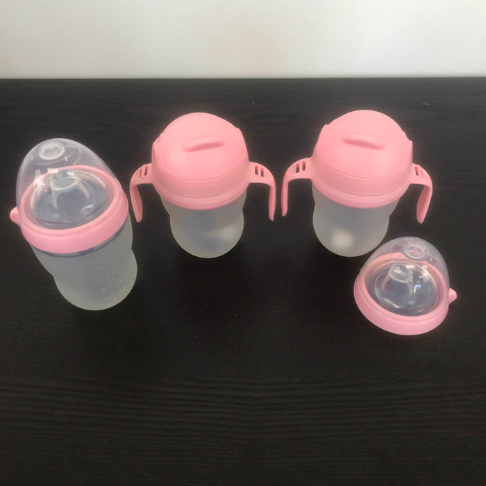 secondhand BUNDLE Sippy Cups, Comotomo Weighted Straw Sippy Cup Conversion Kit