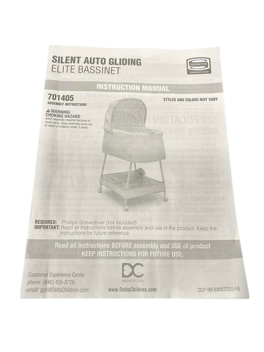 Shop Delta Children Silent Auto Gliding Elite Bassinet at Goodbuygears
