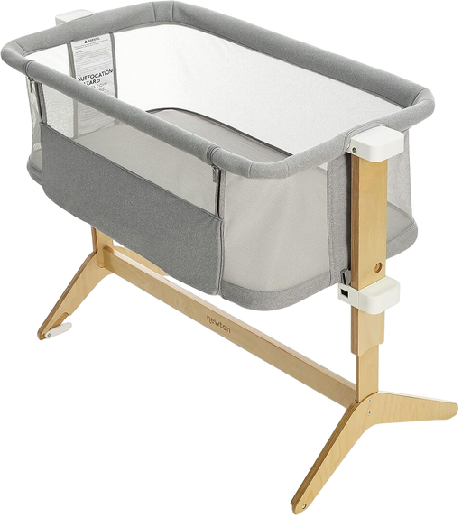 Shop Newton Bassinet And Bedside Sleeper, Grey/Birch at Goodbuygears