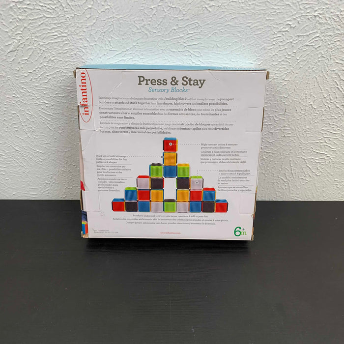 secondhand Infantino Press & Stay Sensory Blocks