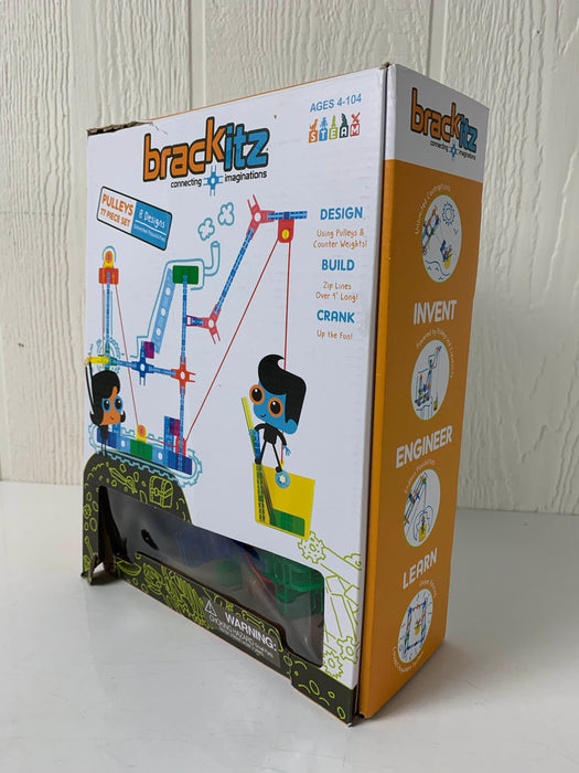 used Brackits Brackitz Pulleys 77 Piece Set Educational Construction Set