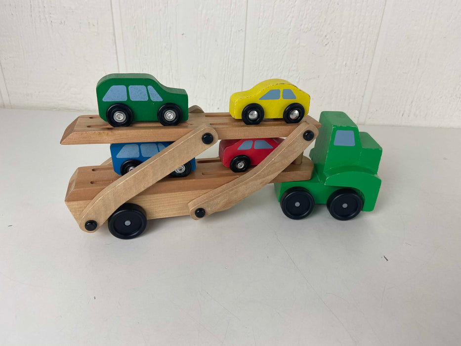 secondhand Melissa & Doug Mega Race-Car Carrier