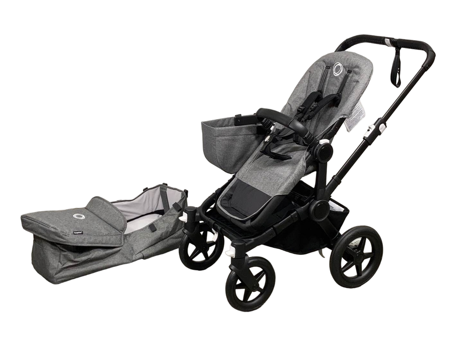 Shop Bugaboo Donkey 5 Mono Stroller, 2022, Black, Grey Melange, without Canopy at Goodbuygears