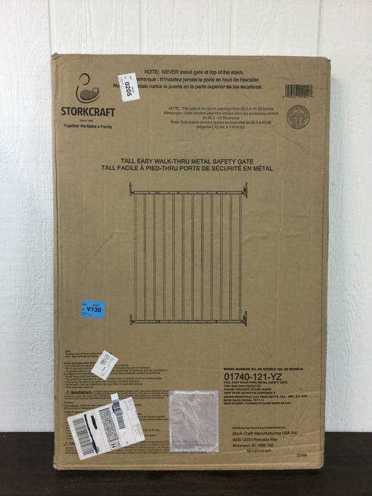 secondhand Stork Craft Easy Walk-Thru Tall Metal Safety Gate