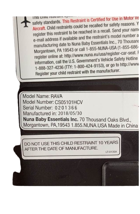 Shop Nuna RAVA Convertible Car Seat, 2018, Verona at Goodbuygears