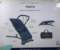 Shop Baby Delight Go With Me Alpine Deluxe Portable Bouncer, Quilted Indigo at Goodbuygears