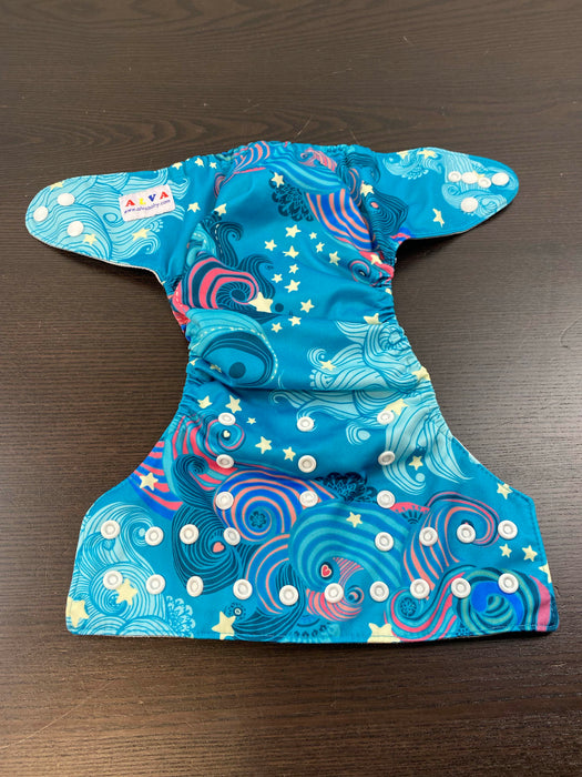 used Alva Baby One Size Adjustable Cloth Diapers