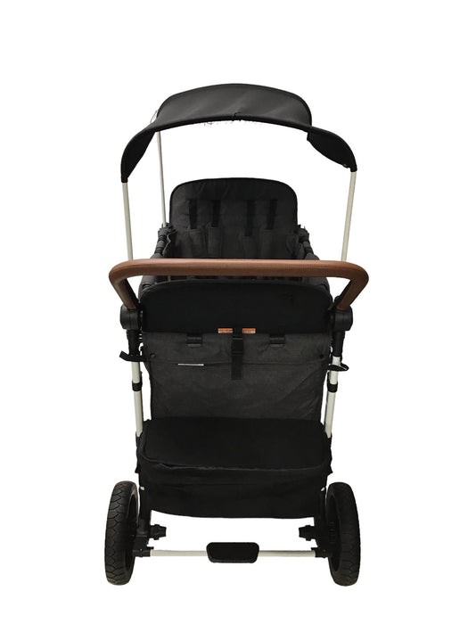 Shop Wonderfold W4 Luxe Quad Stroller Wagon, 2022, Charcoal Grey with White Frame at Goodbuygears