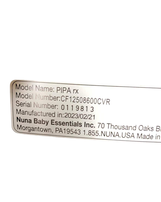 Shop Nuna PIPA rx Infant Car Seat with RELX Base, 2023, Caviar at Goodbuygears