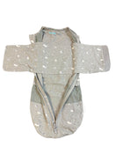 secondhand Happiest Baby Sleepea Swaddle, Small, Graphite Gray Planets