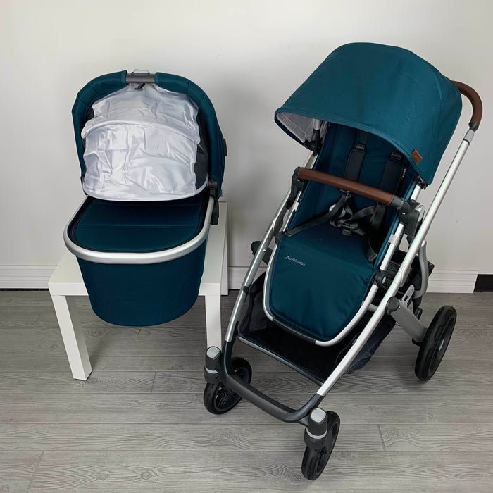 Shop UPPAbaby VISTA V2 Stroller, Finn (Deep Sea) at Goodbuygears