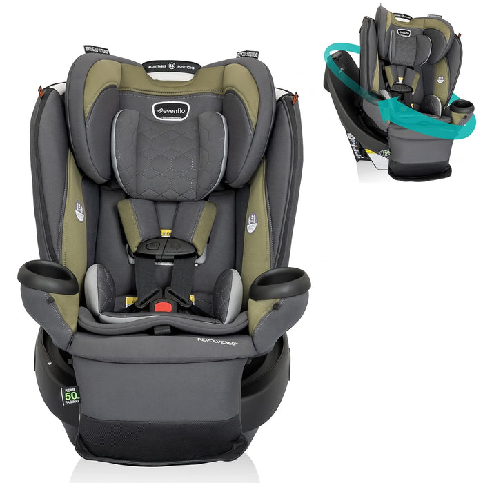 Shop Evenflo Revolve 360 Extend Rotational Convertible Car Seat, 2023, Rockland Green at Goodbuygears