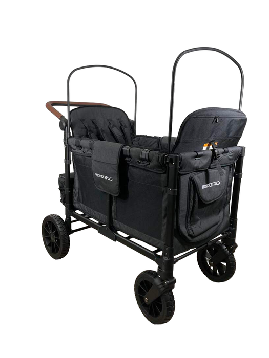 Shop Wonderfold W4 Luxe Quad Stroller Wagon, 2023, Volcanic Black at Goodbuygears