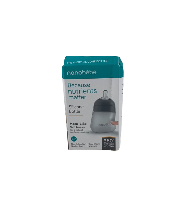 Shop Nanobébé Flexy Silicone Baby Bottle, 9oz, Grey at Goodbuygears
