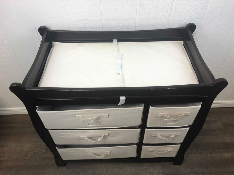 secondhand Badger Basket Sleigh Style Changing Table