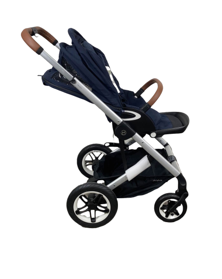 Shop Cybex Talos S Lux Stroller, 2020, Ocean Blue (Silver Frame) at Goodbuygears
