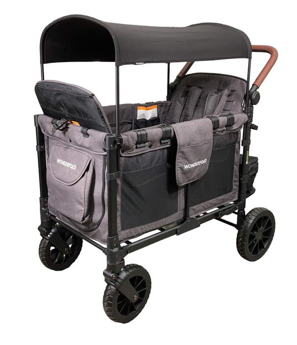 Shop Wonderfold W4 Luxe Quad Stroller Wagon, 2023, Charcoal Grey with Black Frame at Goodbuygears