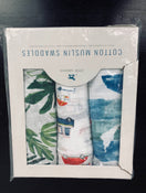 used Little Unicorn Cotton Muslin Swaddles 3 Pack