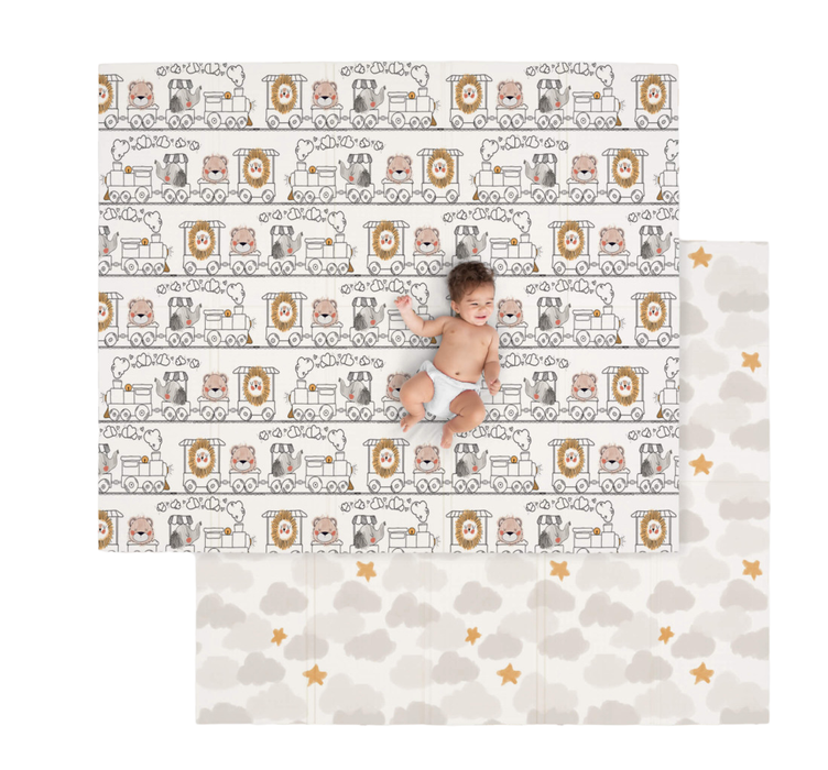 Shop JumpOff Jo Large Waterproof Foam Padded Playmat, Zoo Train Design at Goodbuygears