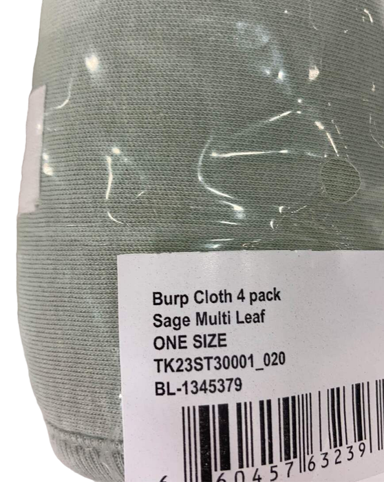 Shop Tiny Kind Burp Cloth 4 Pack, Sage Multi Leaf at Goodbuygears