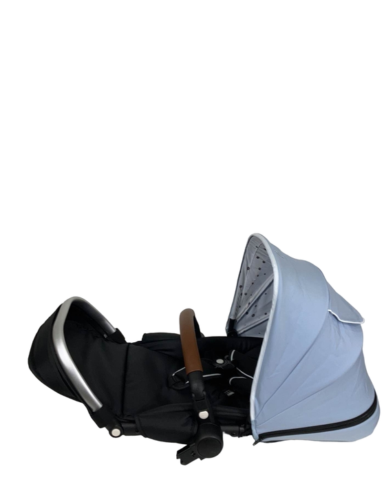 Shop Mockingbird 2nd Seat Kit with Extendable Canopy, Sky, Watercolor Drops, Silver with Penny Leather, 2023 at Goodbuygears
