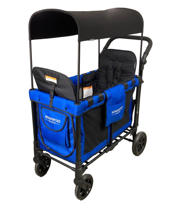 Shop Wonderfold W2 Original Multifunctional Double Stroller Wagon, 2021, Blue at Goodbuygears